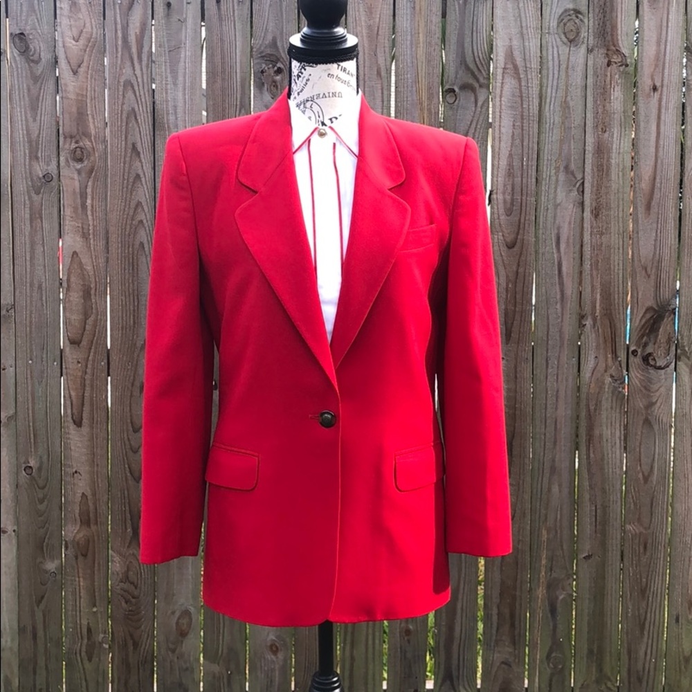 16- Talbots red blazer
